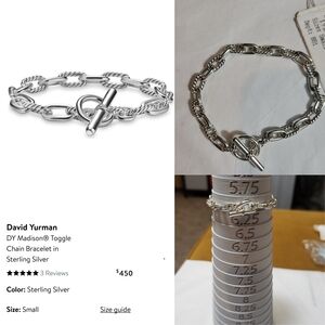 David Yurman Sterling Silver Toggle Chain Bracelet - Silver. #68